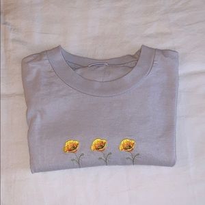 Brandy Melville Flower Crop Top